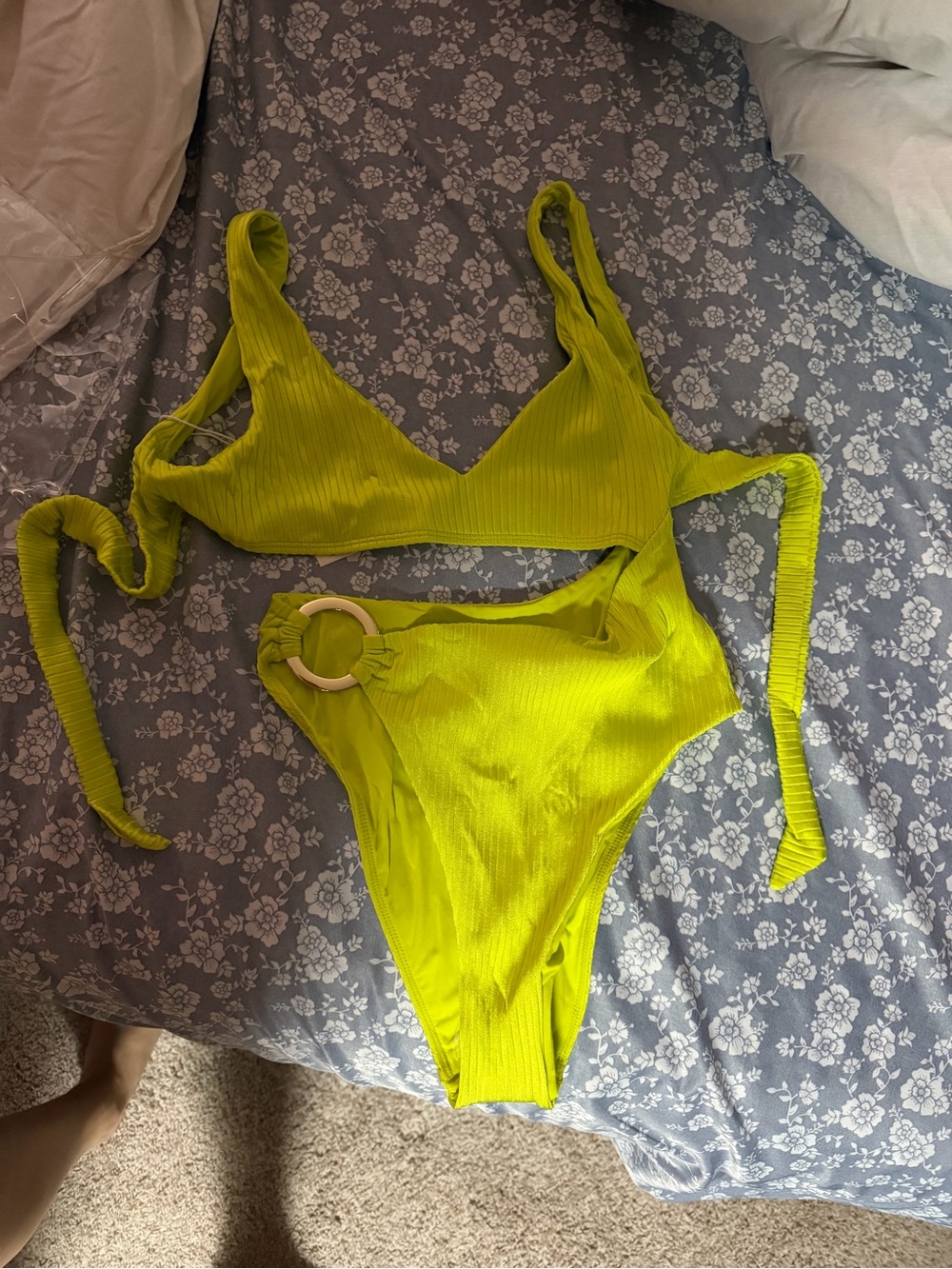 Monday Swimwear zest rib Ribbed One-Piece with Ring Detail